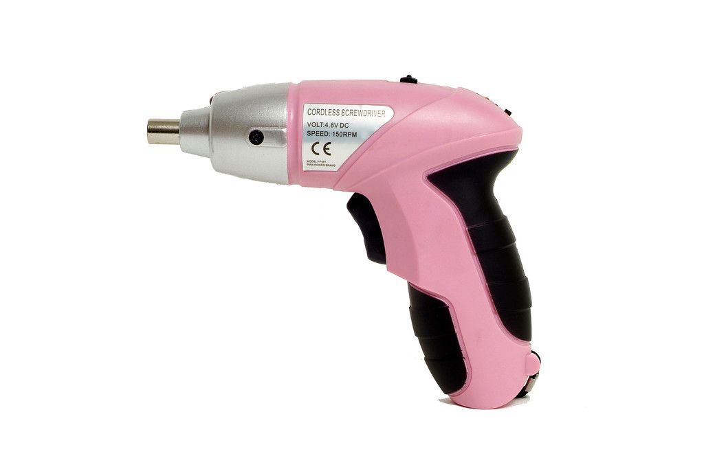 Pink Power PP481 4.8V Cordless Electric Screwdriver Kit LED Light